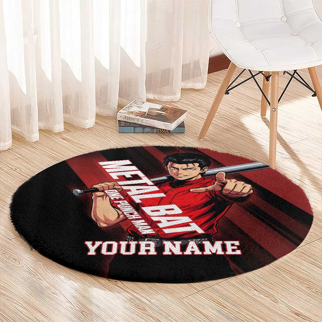 Personalized Metal Bat Round Carpet One Punch Man Baseball Crossover Design