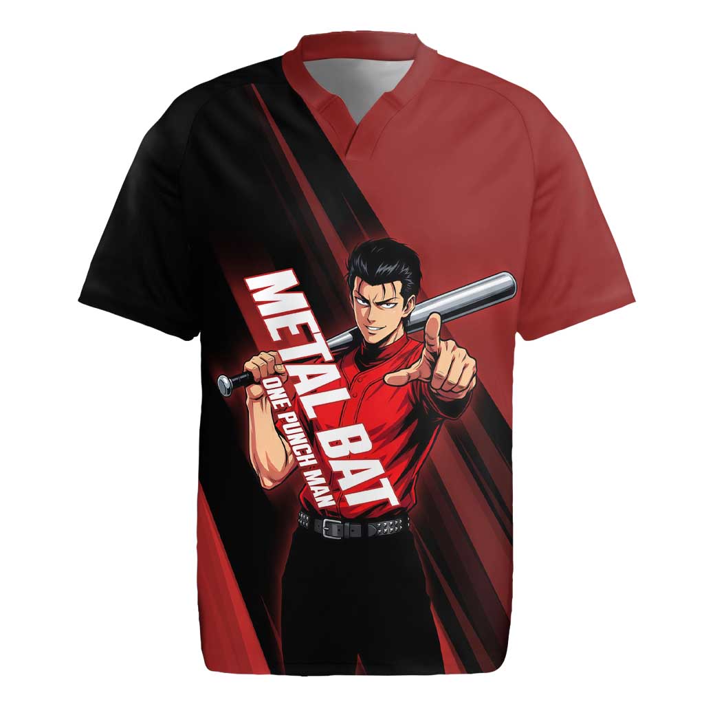 Personalized Metal Bat Rugby Jersey One Punch Man Baseball Crossover Design