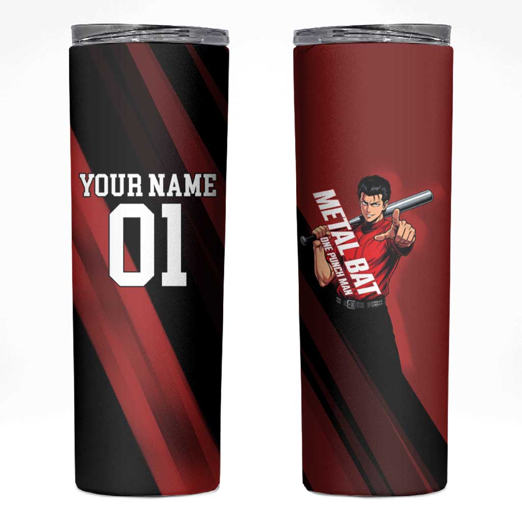 Personalized Metal Bat Skinny Tumbler One Punch Man Baseball Crossover Design
