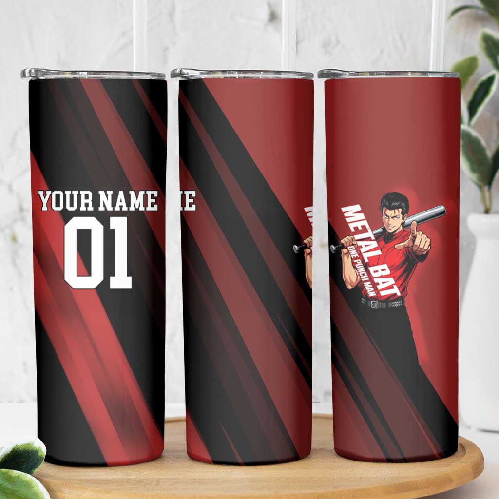 Personalized Metal Bat Skinny Tumbler One Punch Man Baseball Crossover Design