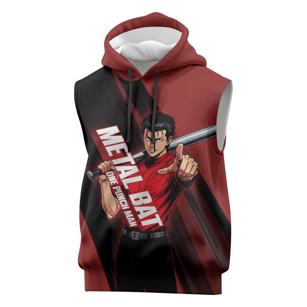 Personalized Metal Bat Sleeveless Hoodie One Punch Man Baseball Crossover Design