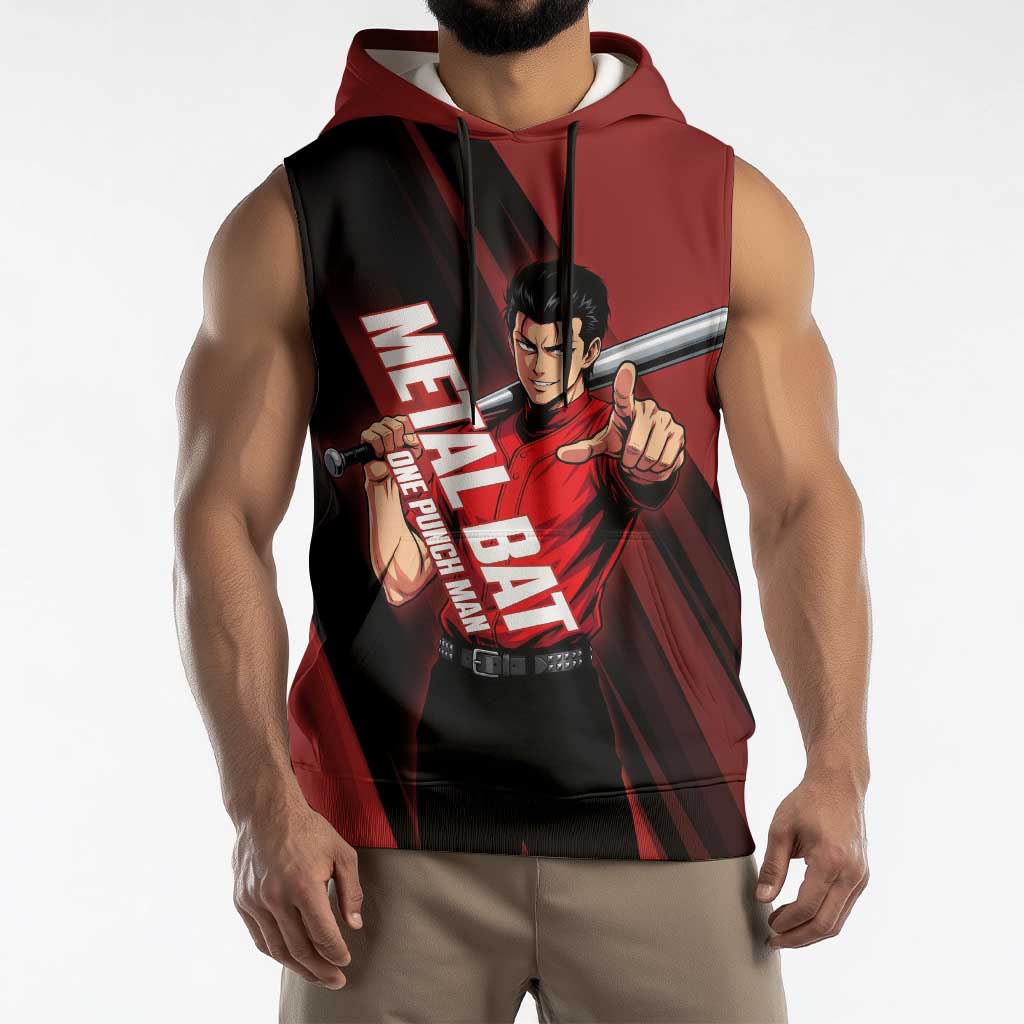Personalized Metal Bat Sleeveless Hoodie One Punch Man Baseball Crossover Design