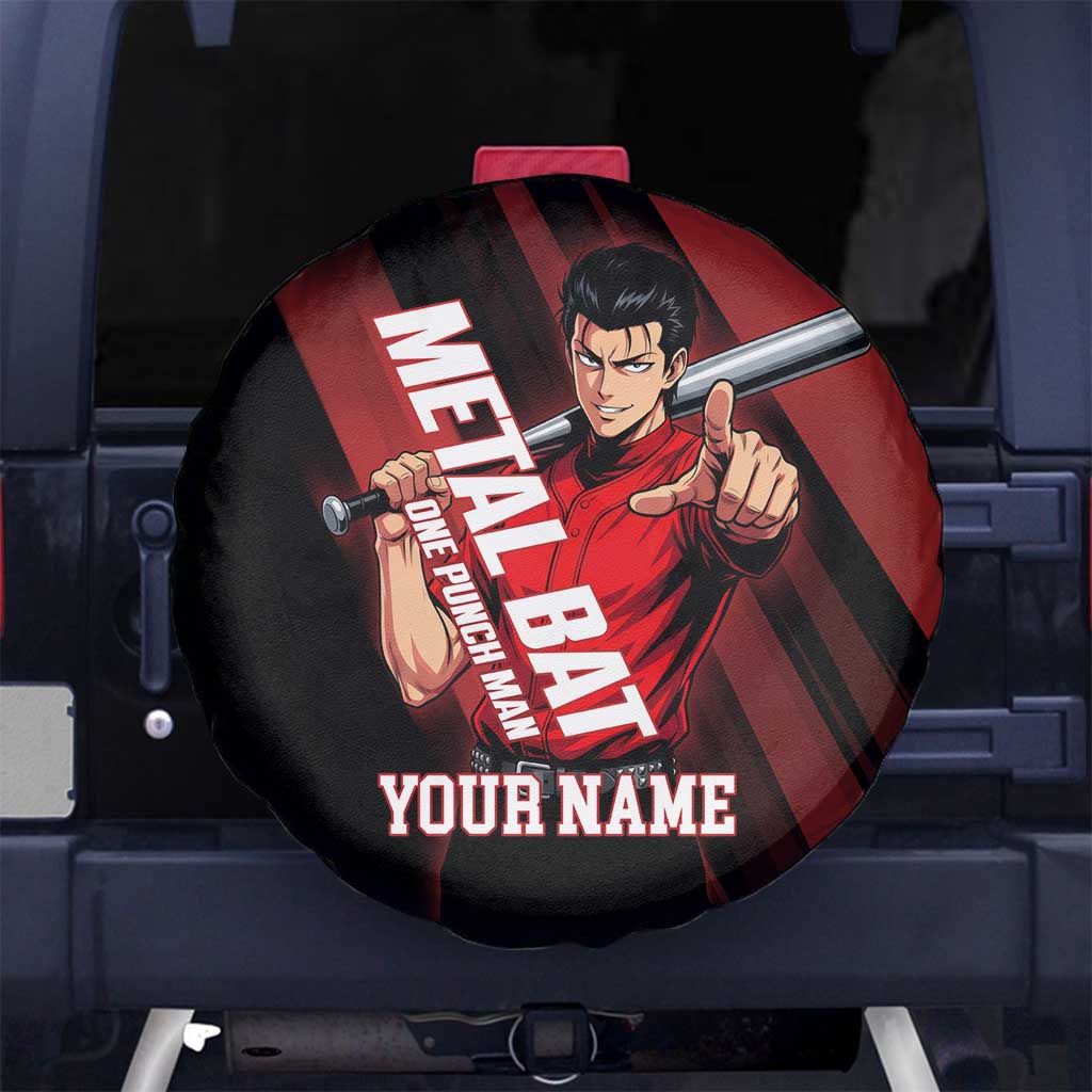 Personalized Metal Bat Spare Tire Cover One Punch Man Baseball Crossover Design