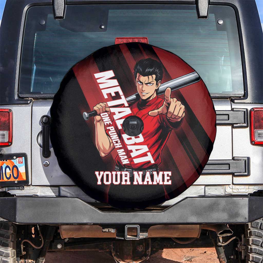 Personalized Metal Bat Spare Tire Cover One Punch Man Baseball Crossover Design