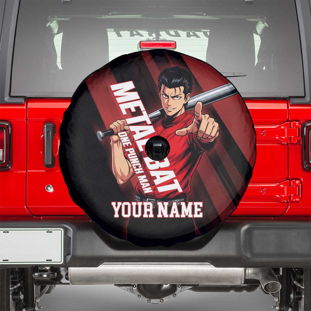 Personalized Metal Bat Spare Tire Cover One Punch Man Baseball Crossover Design