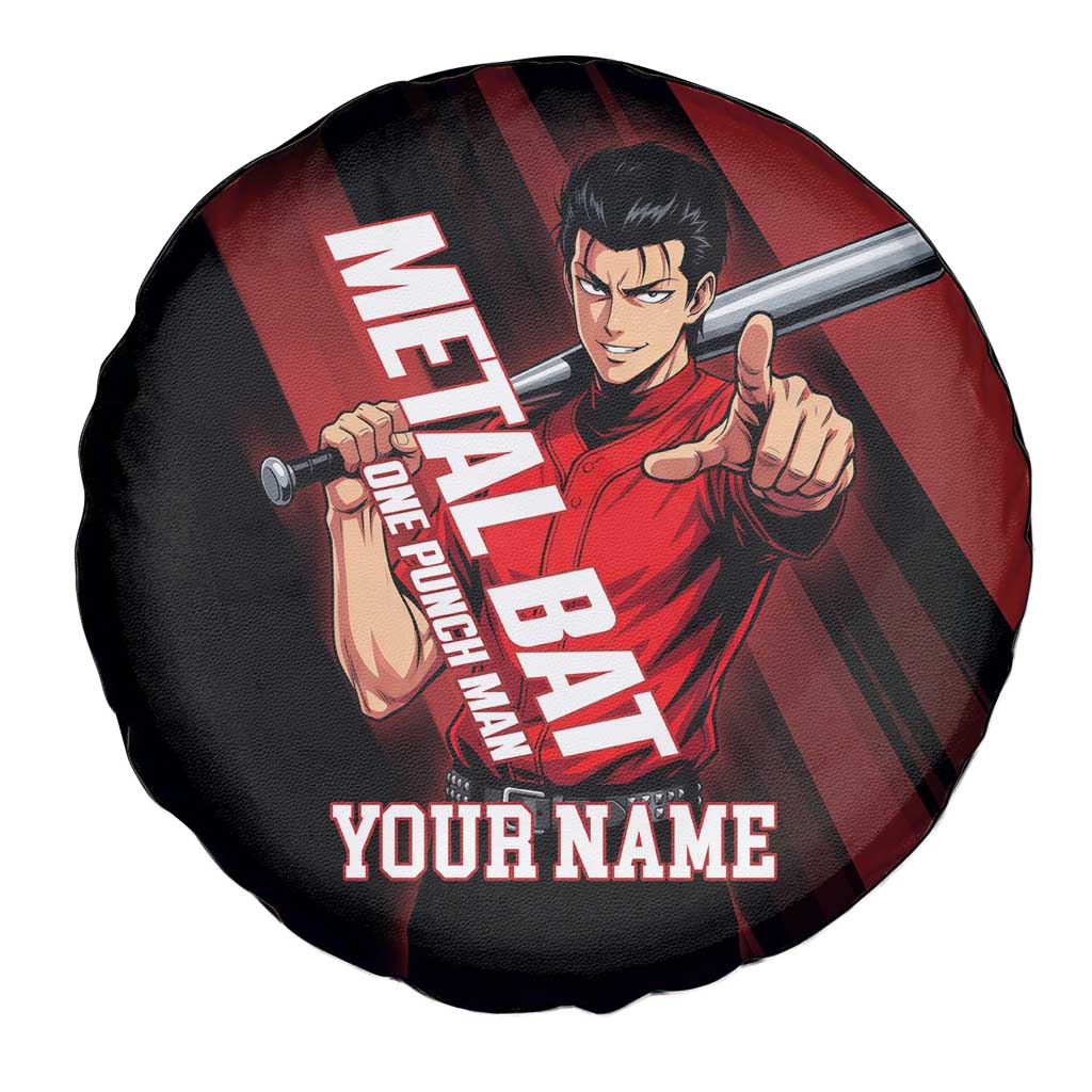 Personalized Metal Bat Spare Tire Cover One Punch Man Baseball Crossover Design