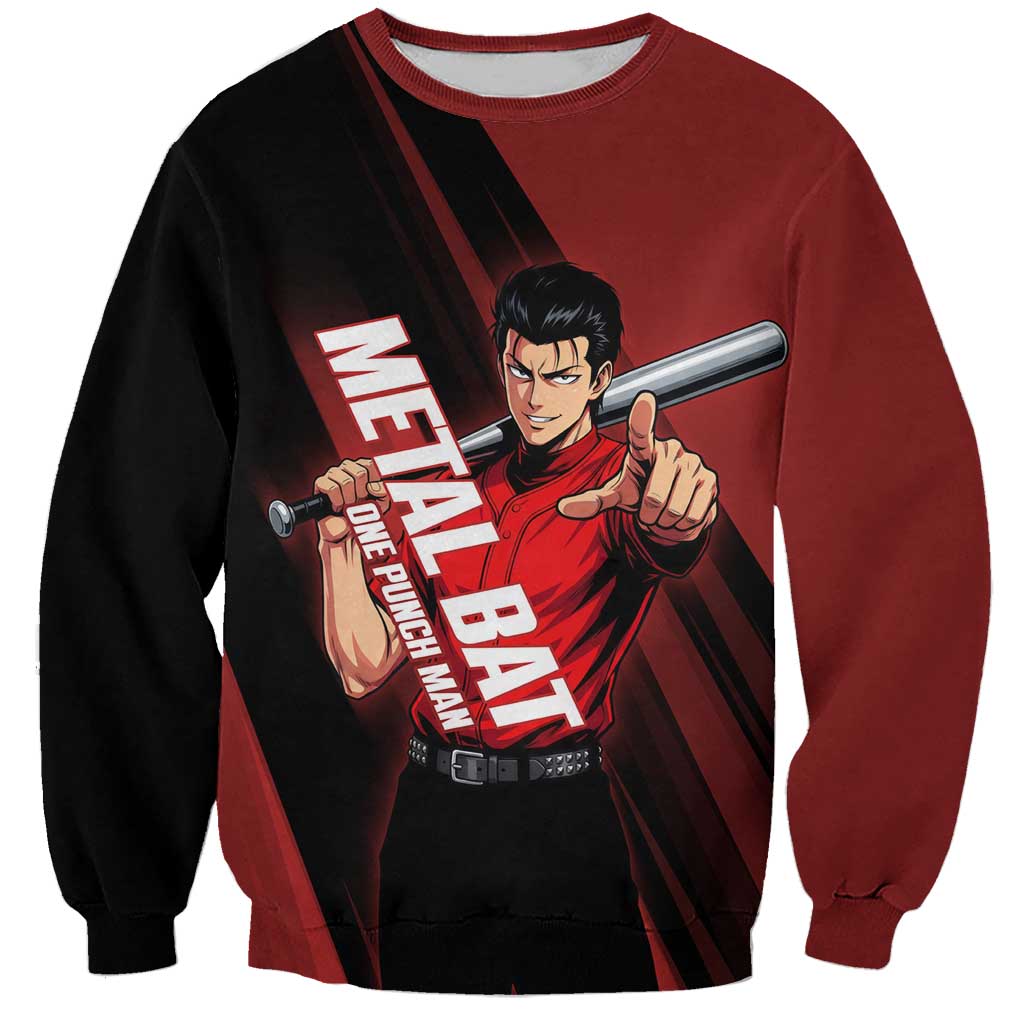 Personalized Metal Bat Sweatshirt One Punch Man Baseball Crossover Design