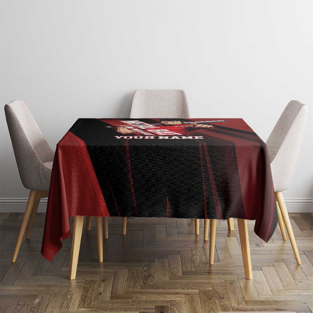Personalized Metal Bat Tablecloth One Punch Man Baseball Crossover Design