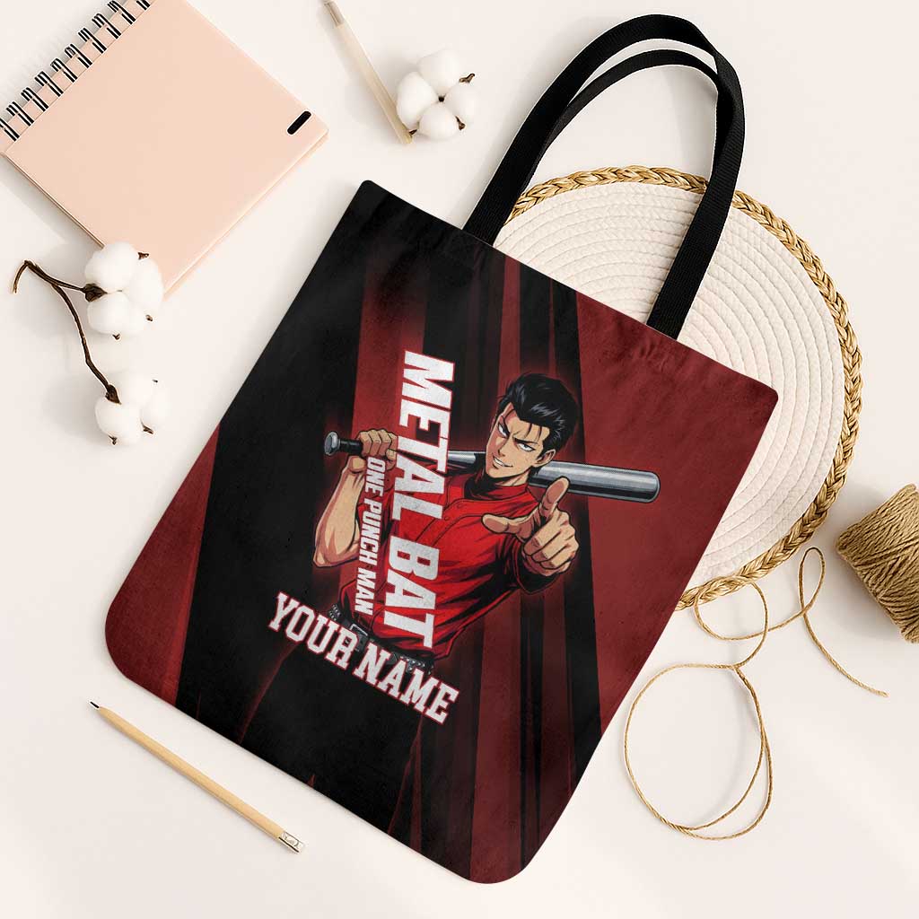 Personalized Metal Bat Tote Bag One Punch Man Baseball Crossover Design