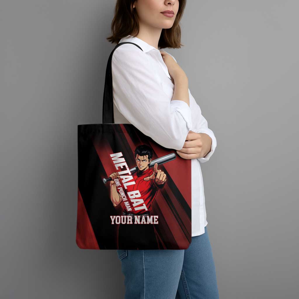 Personalized Metal Bat Tote Bag One Punch Man Baseball Crossover Design