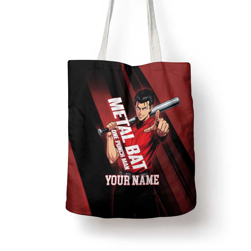 Personalized Metal Bat Tote Bag One Punch Man Baseball Crossover Design