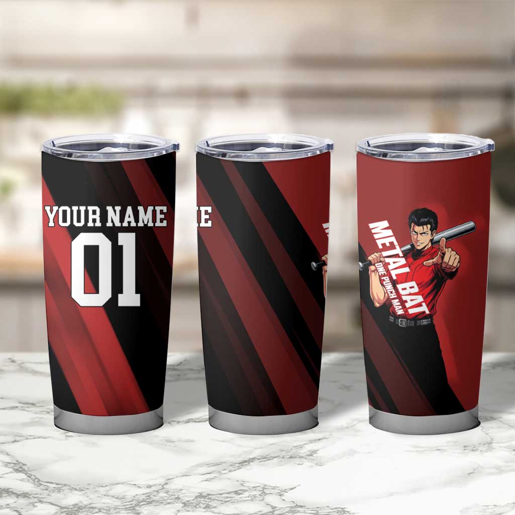 Personalized Metal Bat Tumbler Cup One Punch Man Baseball Crossover Design