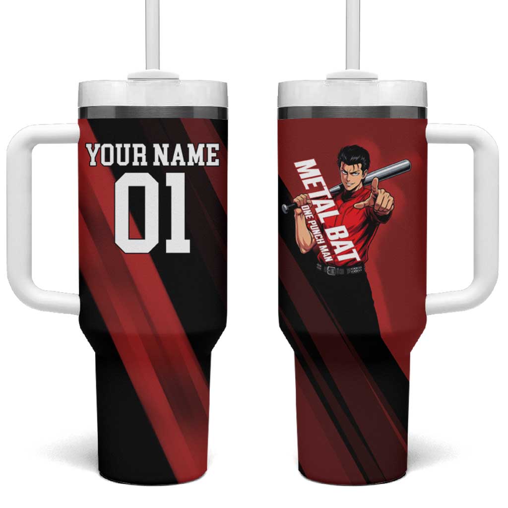 Personalized Metal Bat Tumbler With Handle One Punch Man Baseball Crossover Design