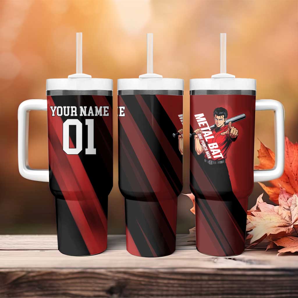Personalized Metal Bat Tumbler With Handle One Punch Man Baseball Crossover Design