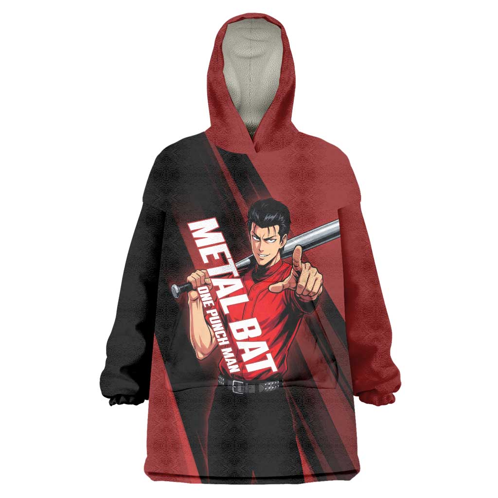Personalized Metal Bat Wearable Blanket Hoodie One Punch Man Baseball Crossover Design