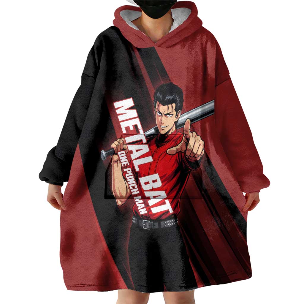 Personalized Metal Bat Wearable Blanket Hoodie One Punch Man Baseball Crossover Design