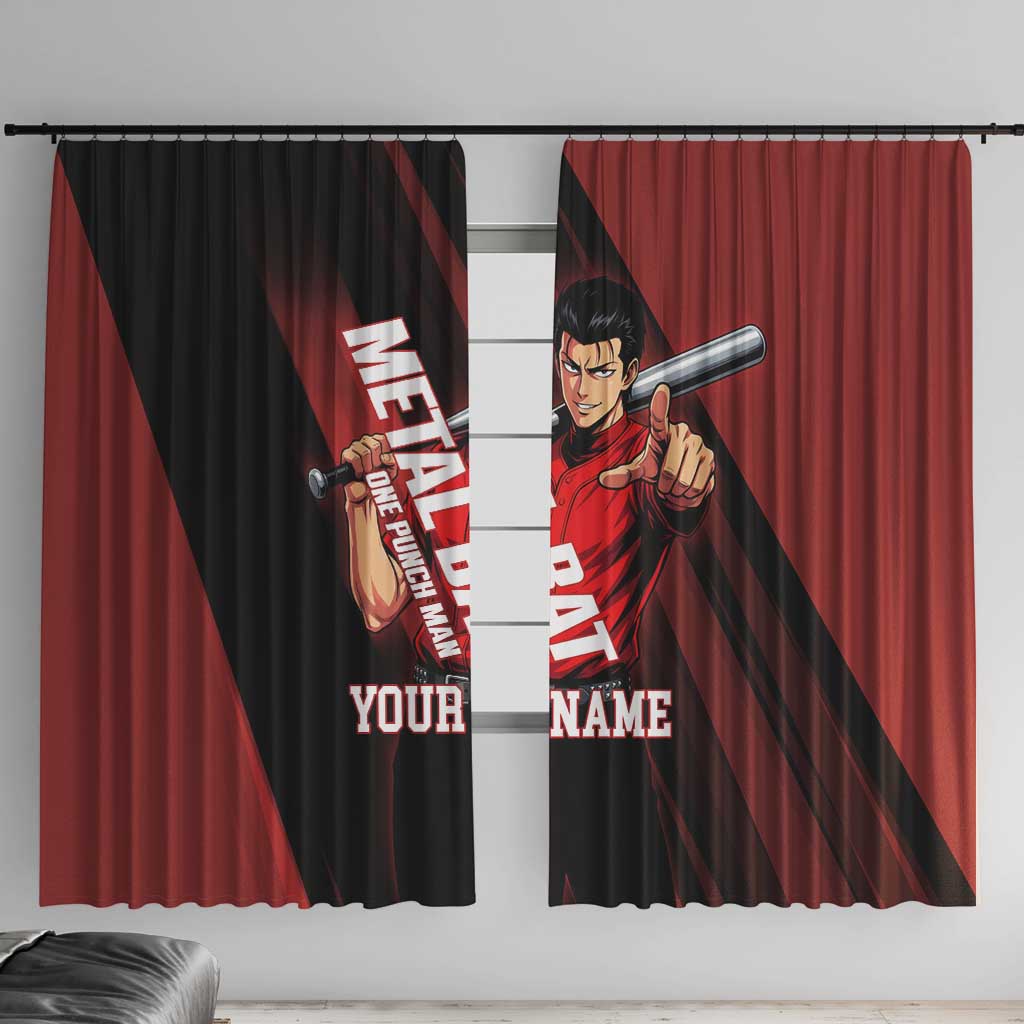 Personalized Metal Bat Window Curtain One Punch Man Baseball Crossover Design
