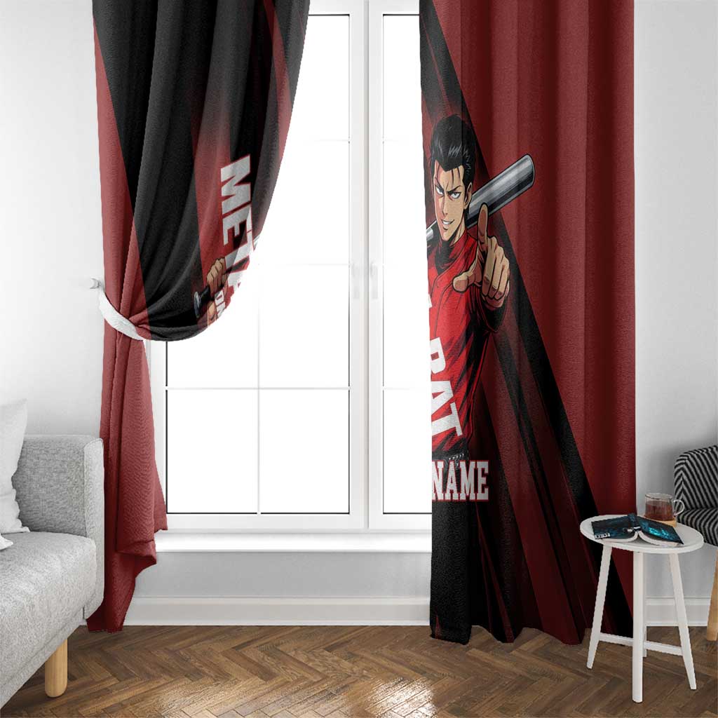 Personalized Metal Bat Window Curtain One Punch Man Baseball Crossover Design
