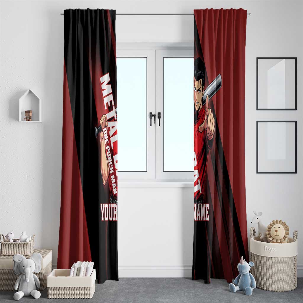 Personalized Metal Bat Window Curtain One Punch Man Baseball Crossover Design