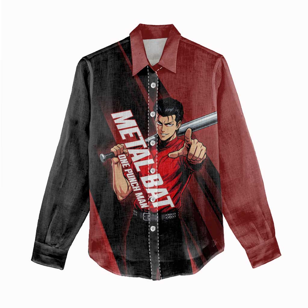 Personalized Metal Bat Women Casual Shirt One Punch Man Baseball Crossover Design