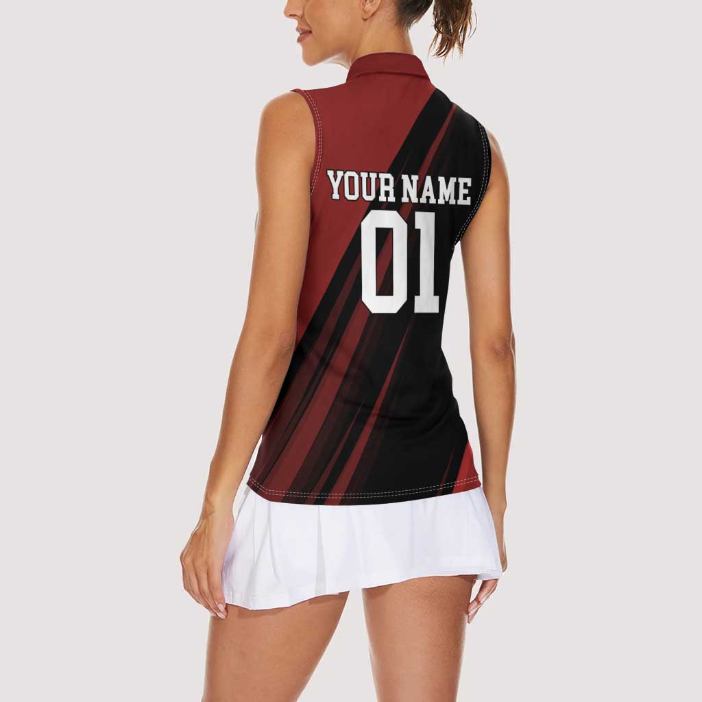 Personalized Metal Bat Women Sleeveless Polo Shirt One Punch Man Baseball Crossover Design