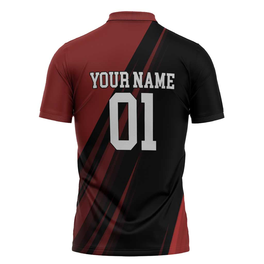Personalized Metal Bat Zipper Polo Shirt One Punch Man Baseball Crossover Design
