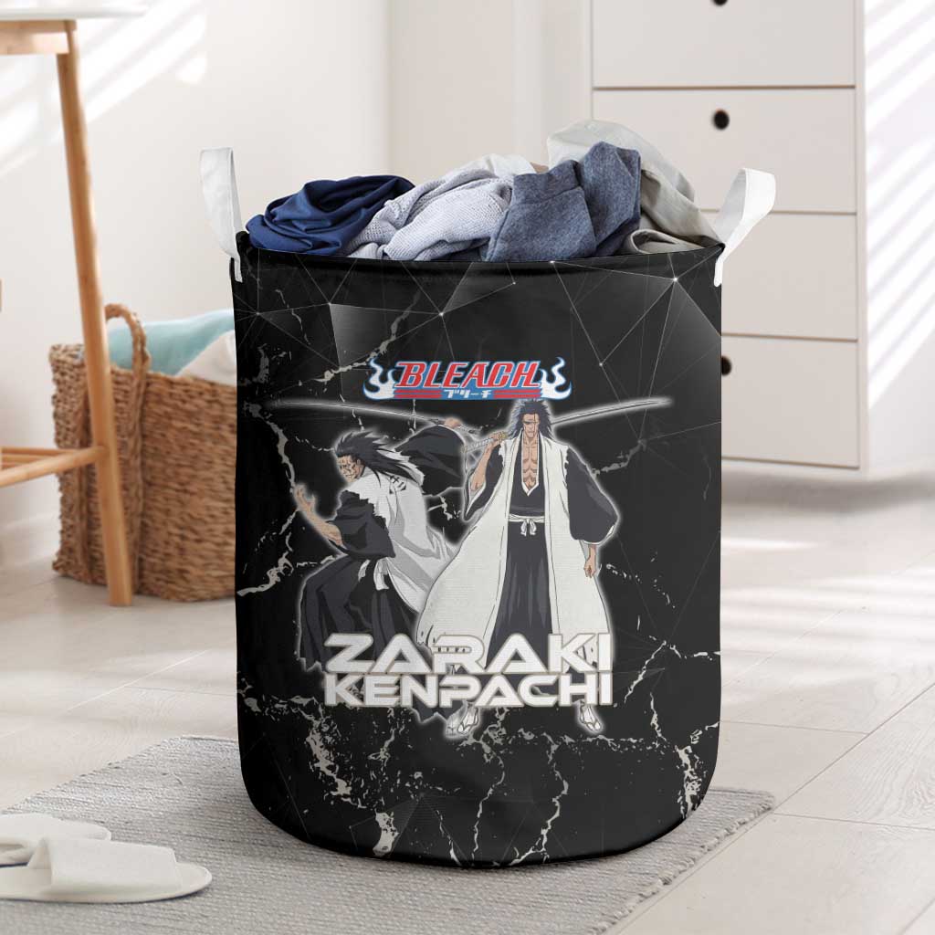 Zaraki Kenpachi Bleach Laundry Basket Dark Marble Anime Shatter Style