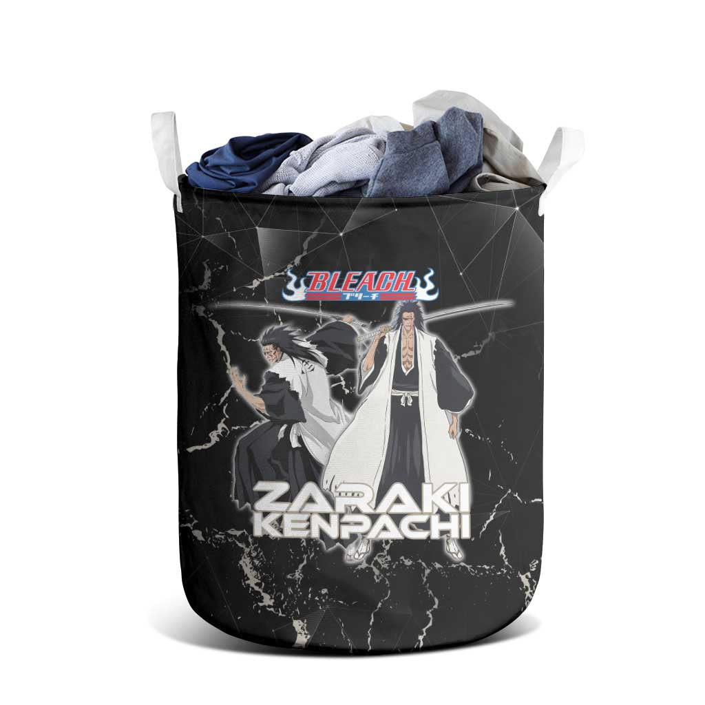 Zaraki Kenpachi Bleach Laundry Basket Dark Marble Anime Shatter Style