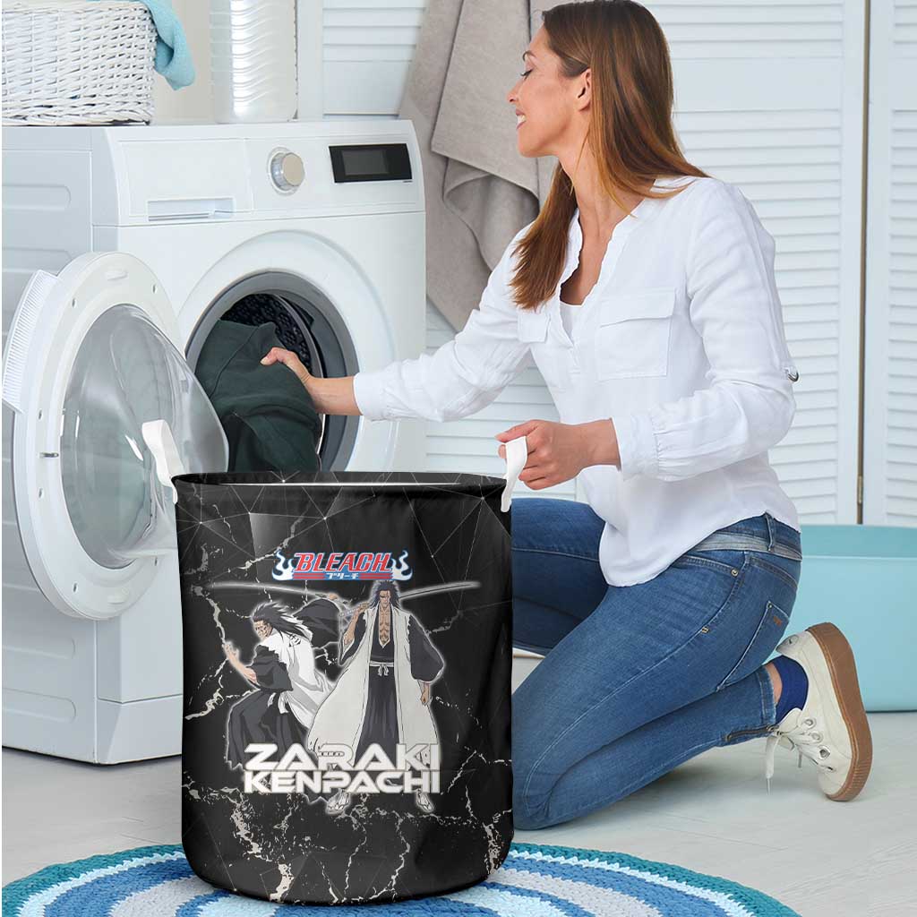 Zaraki Kenpachi Bleach Laundry Basket Dark Marble Anime Shatter Style