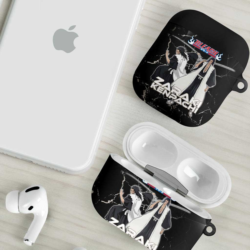 Zaraki Kenpachi Bleach AirPods Case Dark Marble Anime Shatter Style