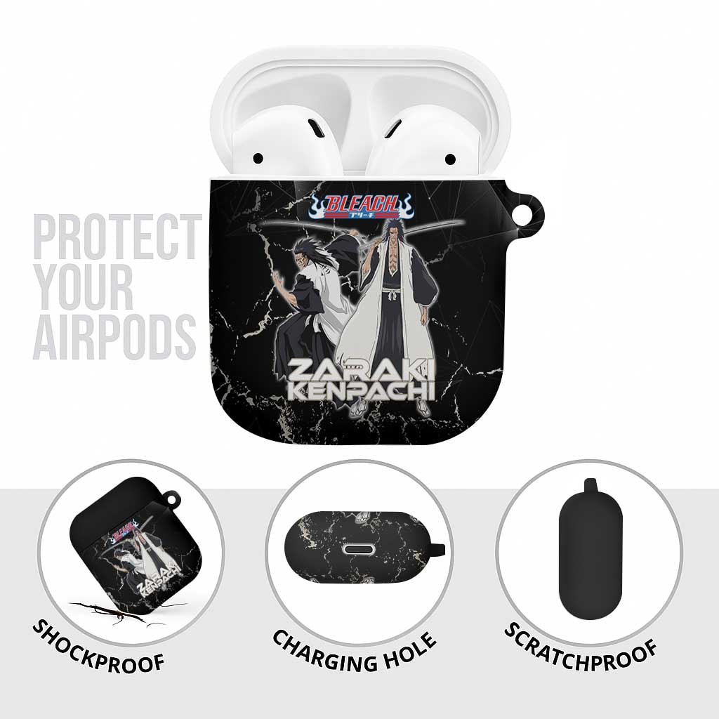 Zaraki Kenpachi Bleach AirPods Case Dark Marble Anime Shatter Style