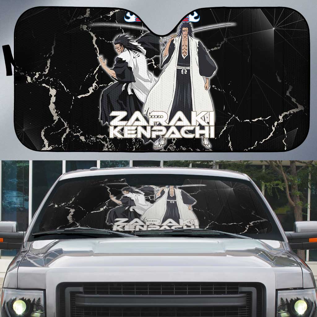 Zaraki Kenpachi Bleach Auto Sun Shade Dark Marble Anime Shatter Style