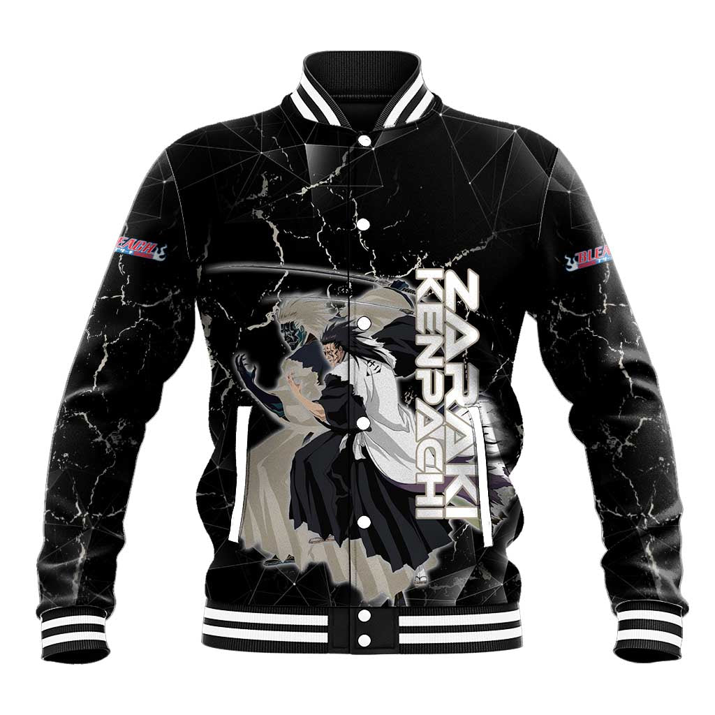 Zaraki Kenpachi Bleach Baseball Jacket Dark Marble Anime Shatter Style