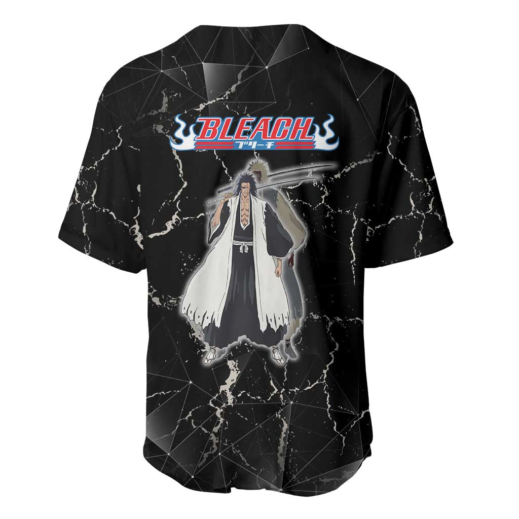 Zaraki Kenpachi Bleach Baseball Jersey Dark Marble Anime Shatter Style