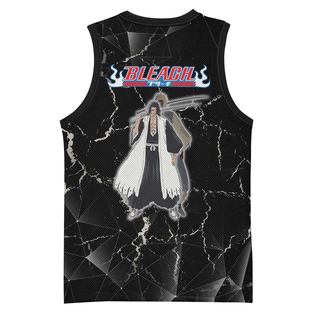 Zaraki Kenpachi Bleach Basketball Jersey Dark Marble Anime Shatter Style