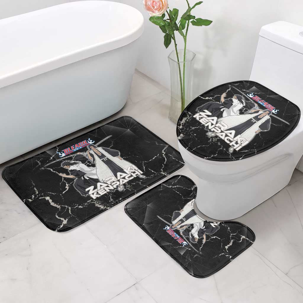 Zaraki Kenpachi Bleach Bathroom Set Dark Marble Anime Shatter Style