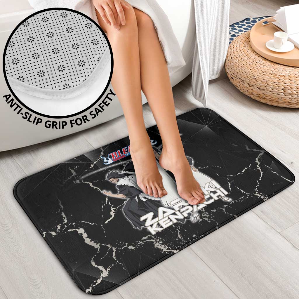 Zaraki Kenpachi Bleach Bathroom Set Dark Marble Anime Shatter Style