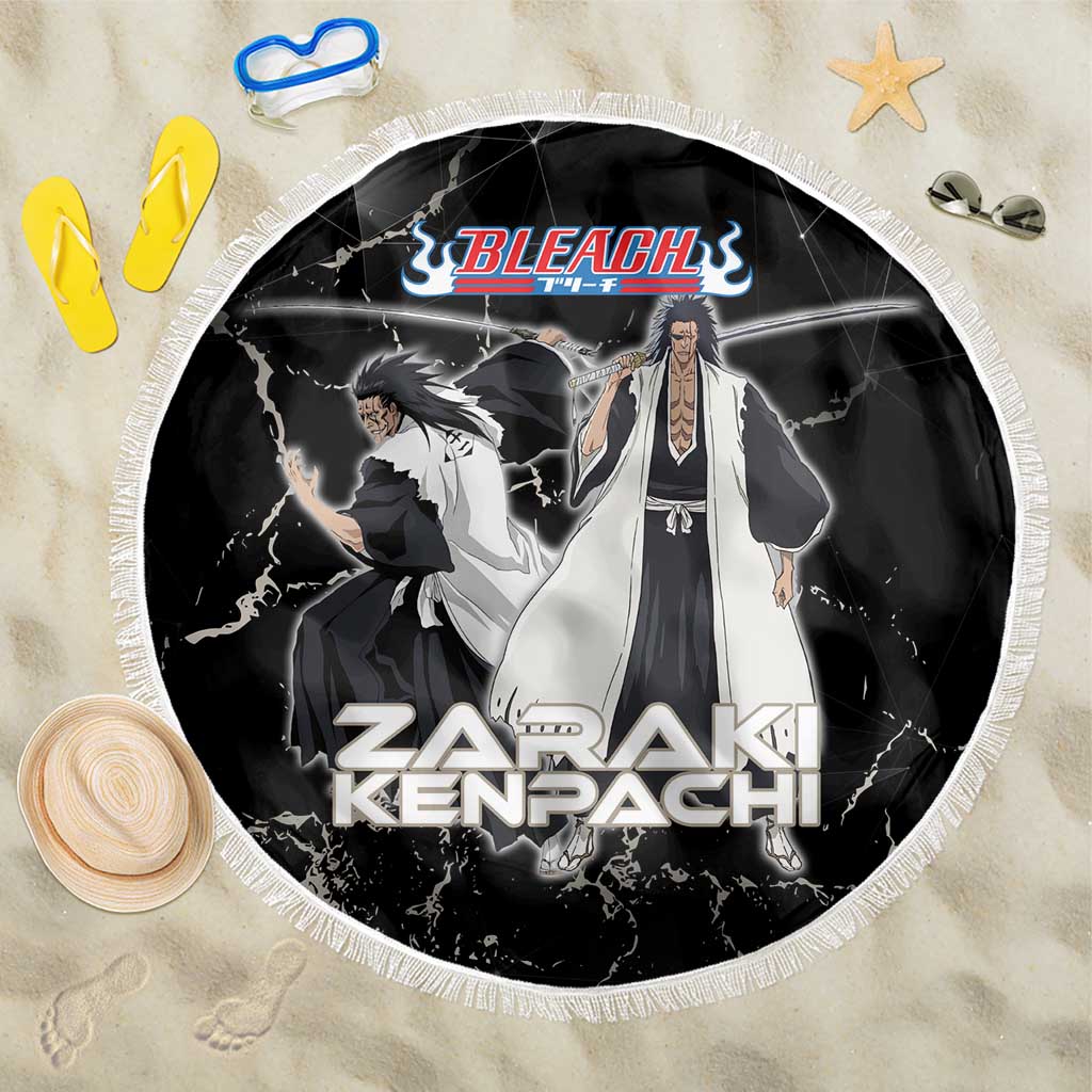 Zaraki Kenpachi Bleach Beach Blanket Dark Marble Anime Shatter Style
