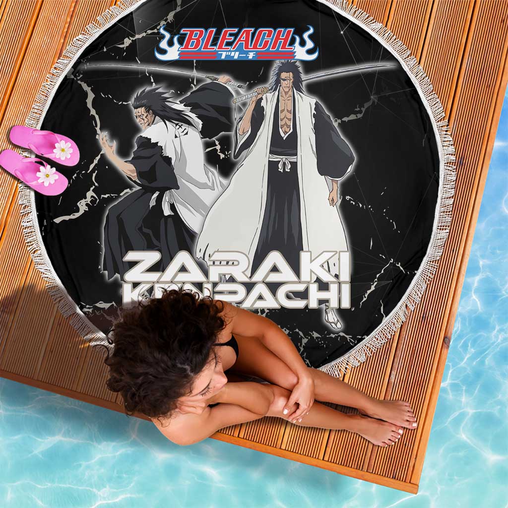 Zaraki Kenpachi Bleach Beach Blanket Dark Marble Anime Shatter Style