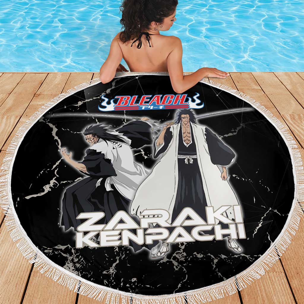 Zaraki Kenpachi Bleach Beach Blanket Dark Marble Anime Shatter Style