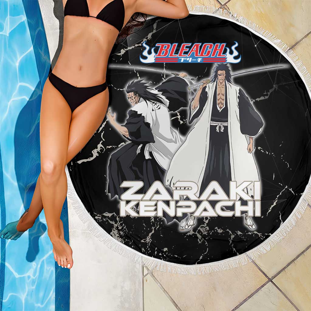 Zaraki Kenpachi Bleach Beach Blanket Dark Marble Anime Shatter Style