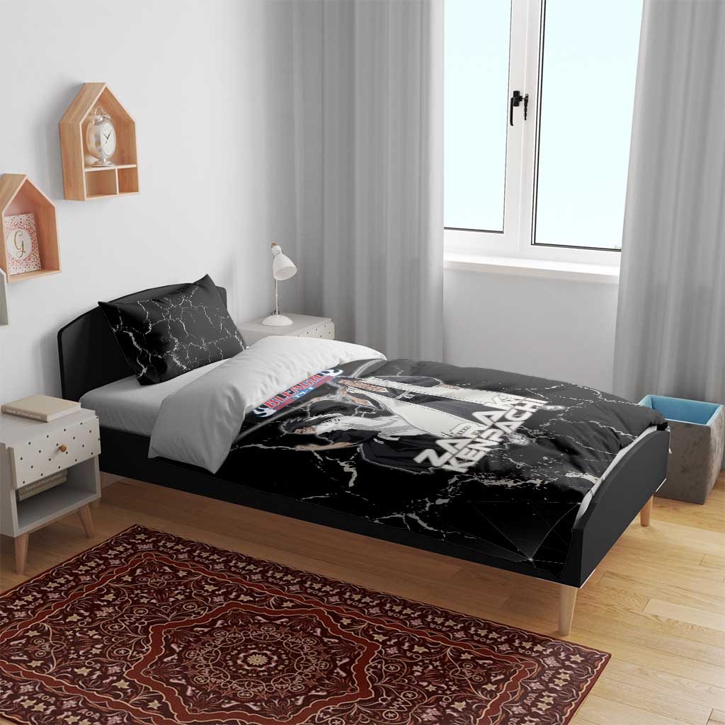 Zaraki Kenpachi Bleach Bedding Set Dark Marble Anime Shatter Style