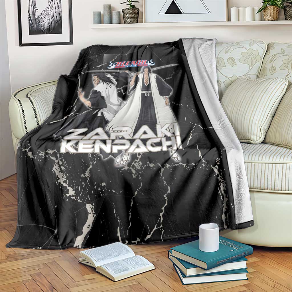 Zaraki Kenpachi Bleach Blanket Dark Marble Anime Shatter Style