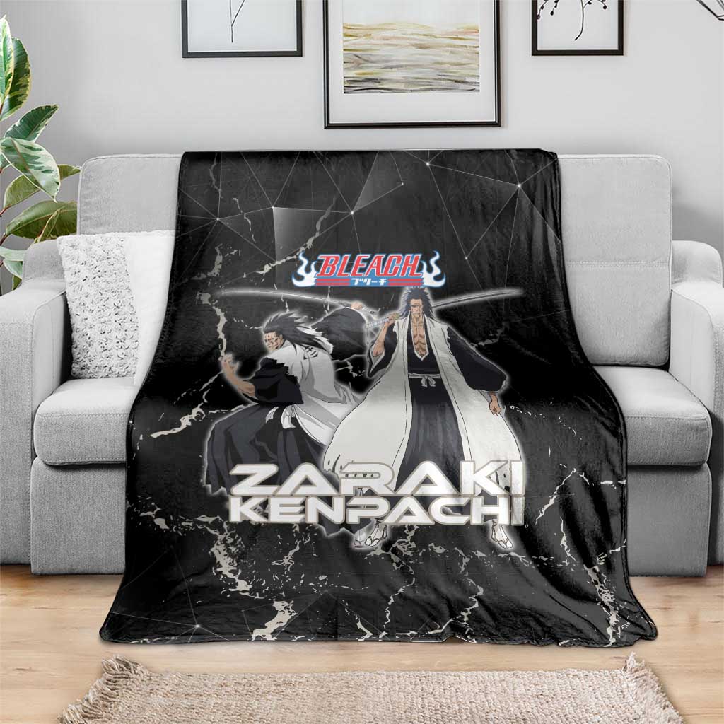 Zaraki Kenpachi Bleach Blanket Dark Marble Anime Shatter Style