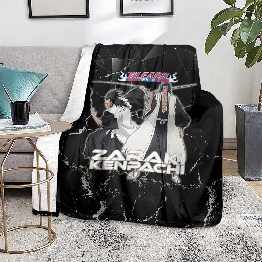 Zaraki Kenpachi Bleach Blanket Dark Marble Anime Shatter Style