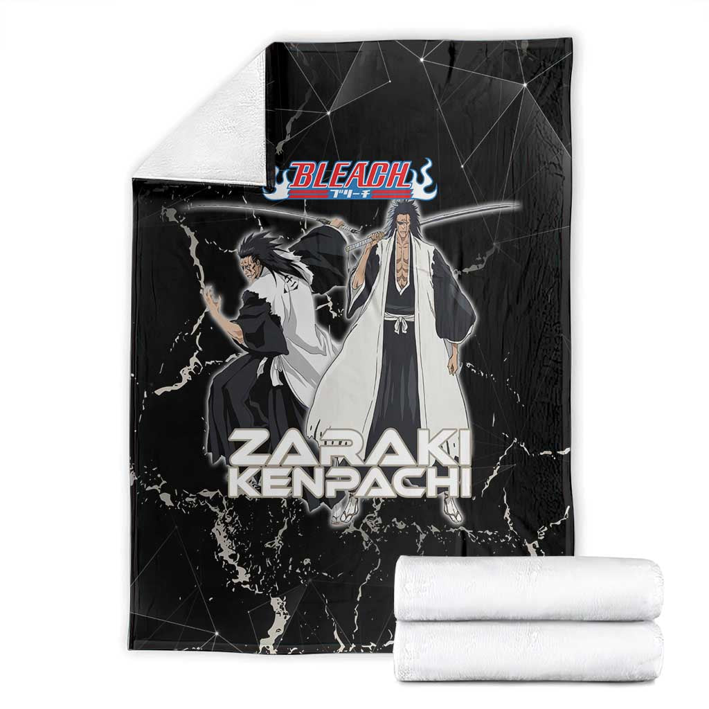 Zaraki Kenpachi Bleach Blanket Dark Marble Anime Shatter Style