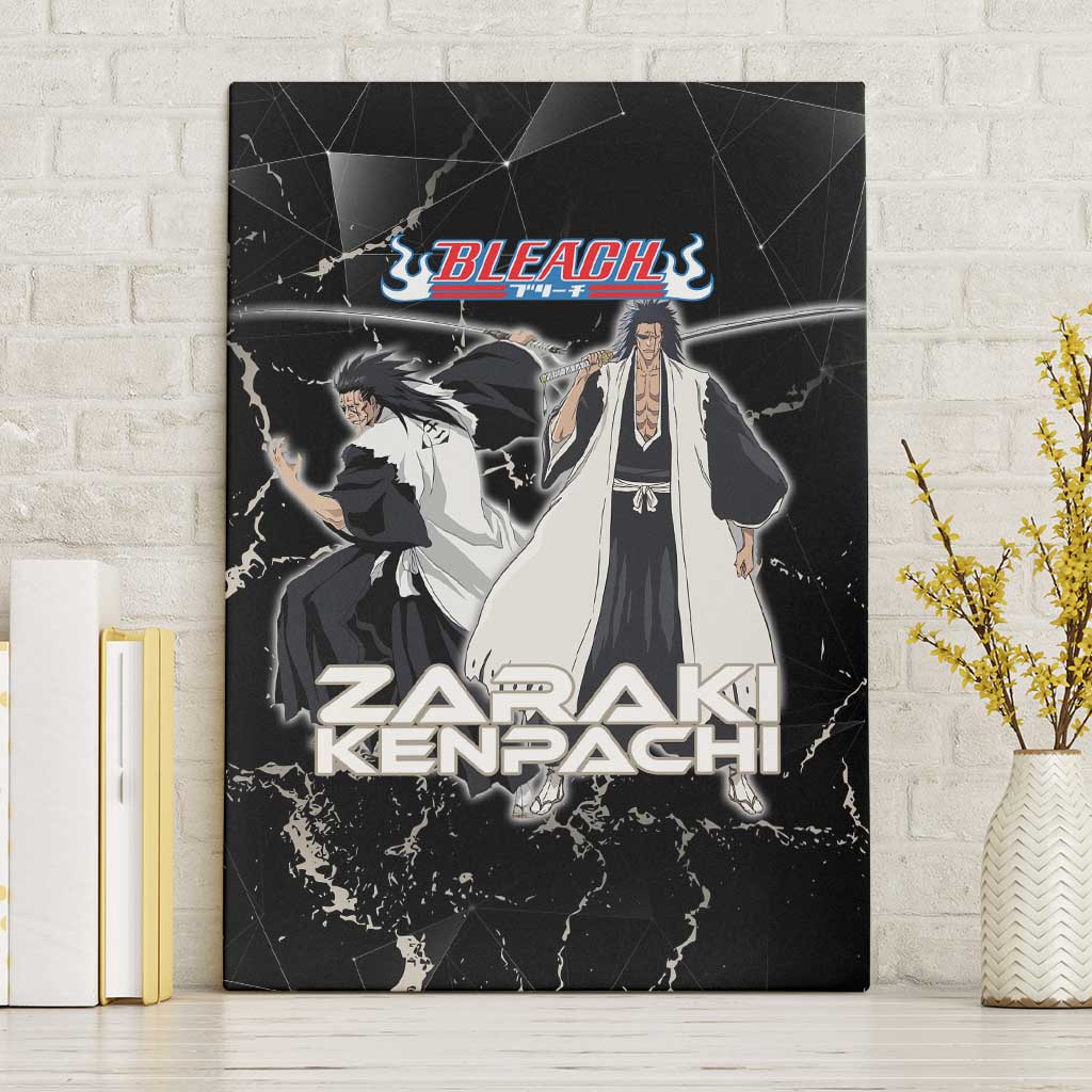 Zaraki Kenpachi Bleach Canvas Wall Art Dark Marble Anime Shatter Style