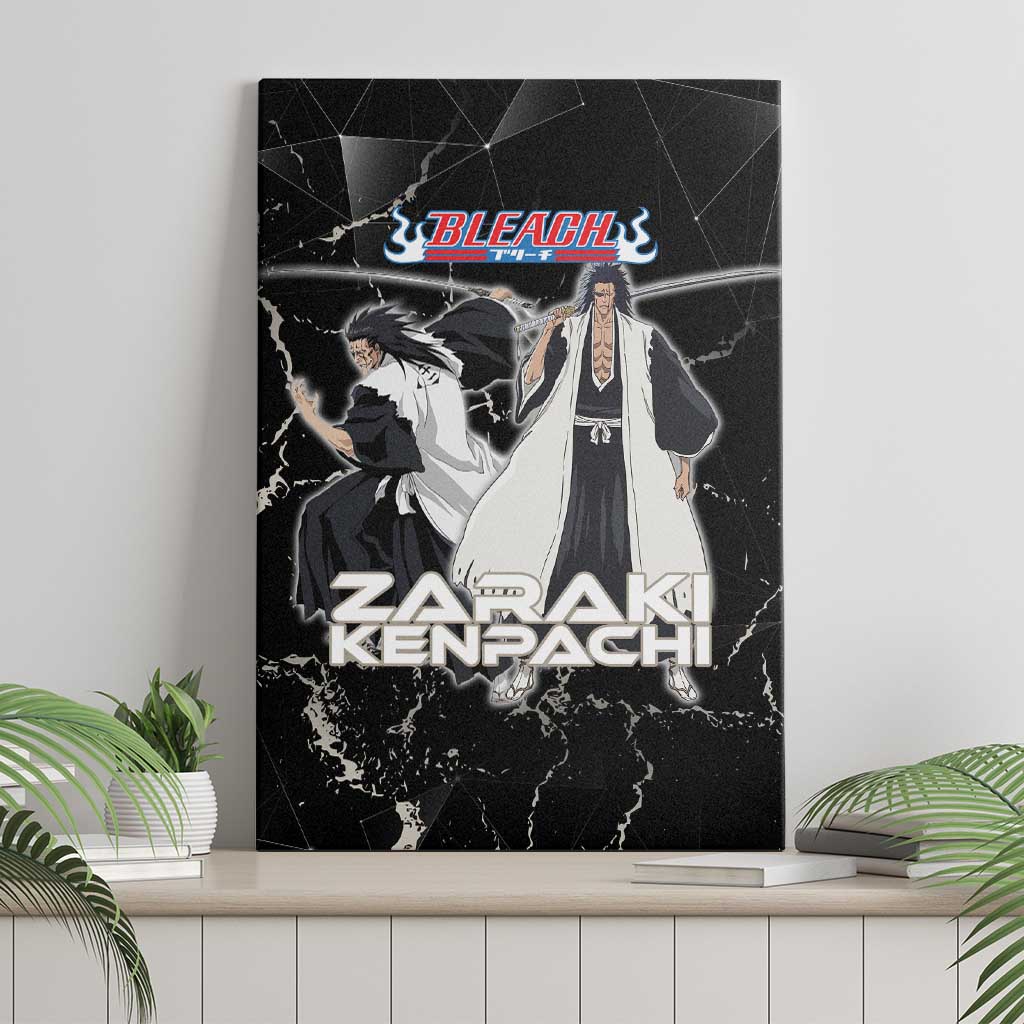 Zaraki Kenpachi Bleach Canvas Wall Art Dark Marble Anime Shatter Style