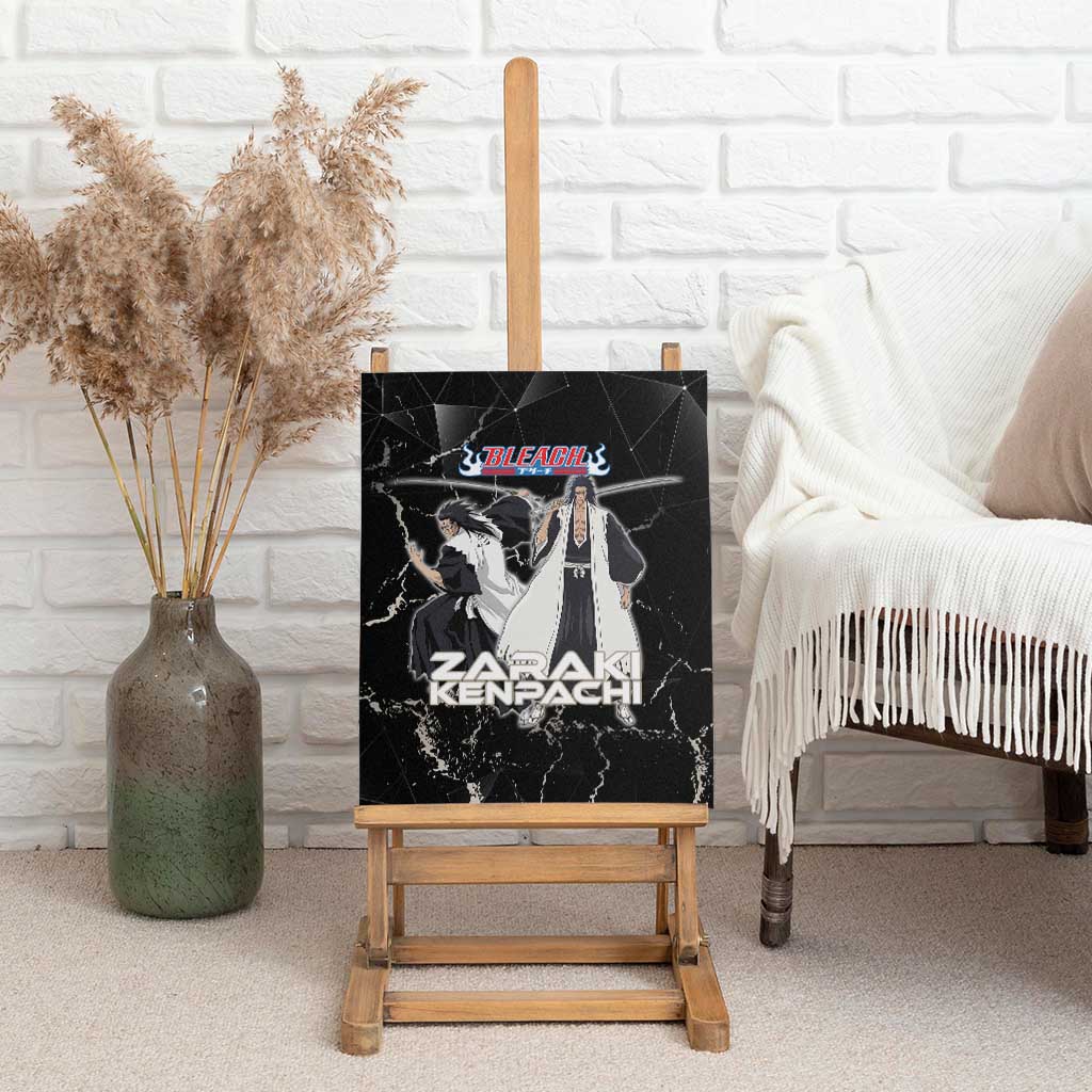 Zaraki Kenpachi Bleach Canvas Wall Art Dark Marble Anime Shatter Style