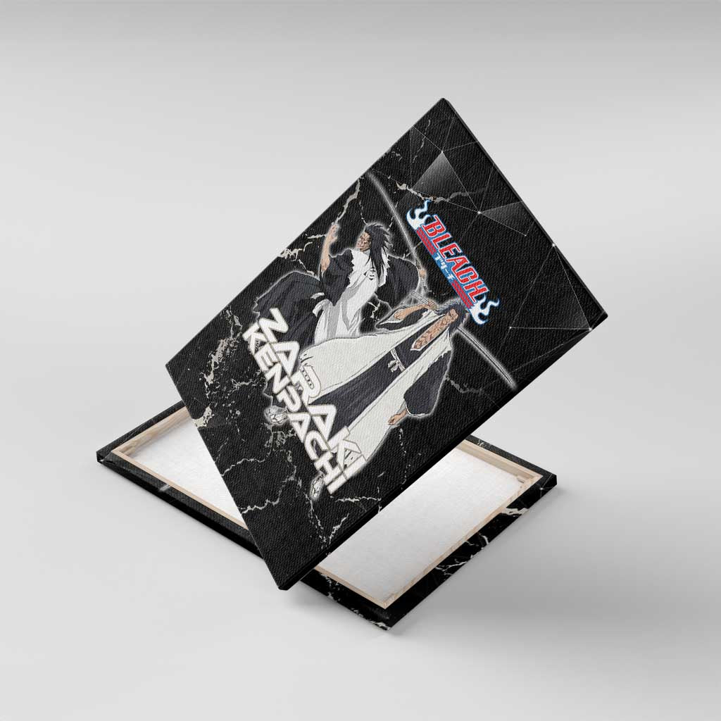 Zaraki Kenpachi Bleach Canvas Wall Art Dark Marble Anime Shatter Style